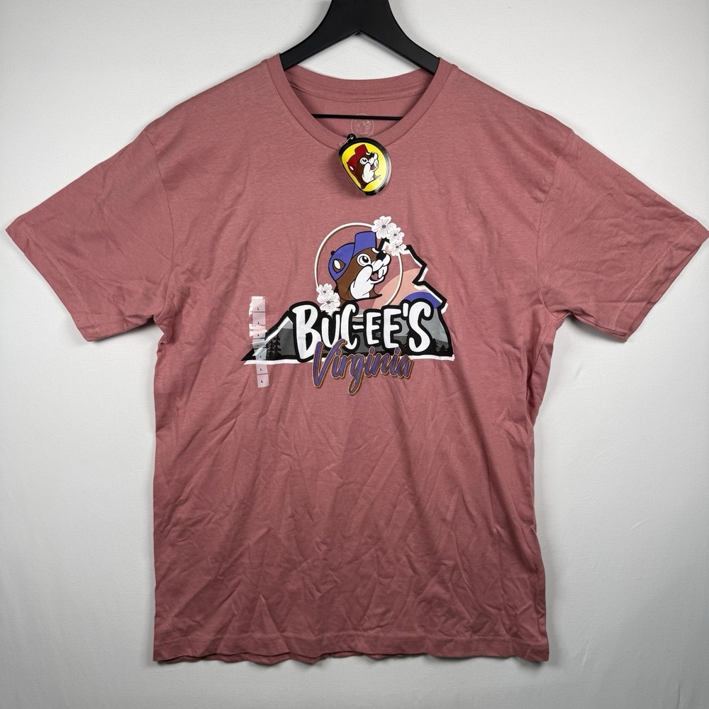 Buc-ee's T-Shirt Large - Virginia - Rose Color - New With Tags